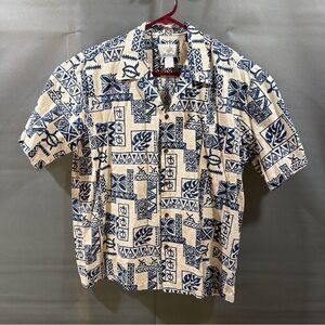 Ho Aloha Vintage Hawaiian Tropical Turtle Sea Life  Men's Size XL Shirt Vacation